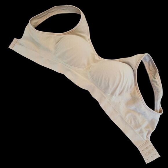 Bali Comfort Revolution Bra ComfortFlex Fit Seamless Shaping Wireless L Nude - Picture 3 of 12